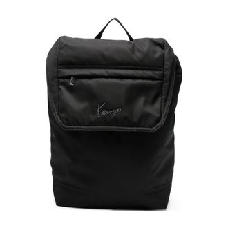 Kenzo Tassen, Heren, Zwart, ONE Size, Nylon, Signature Backpack
