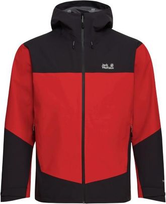 Jack Wolfskin Rockpaw 3L Jacket Regenjacke f&uuml;r Herren | rot/schwarz