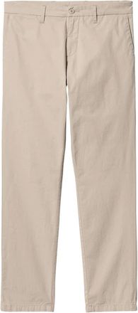 Carhartt Work in Progress Beige Katoenen Broek met Logozakken - Heren - Broeken - Beige - Maat: W27 L32 Katoen