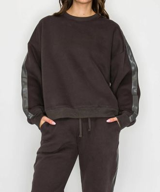 Knit Riot Stride Track Sweatshirt In Charcoal