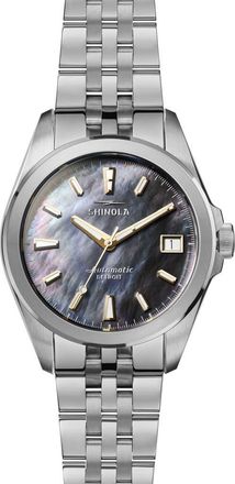 Shinola Circadian Monster Mother-of-Pearl Automatic Bracelet Watch, 36mm in Grey at Nordstrom