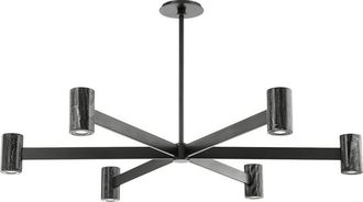 Hudson Valley Lighting Predock L&aacute;mpara De Ara&ntilde;a De 6 Luces De Lat&oacute;n Negro - Hudson Valley