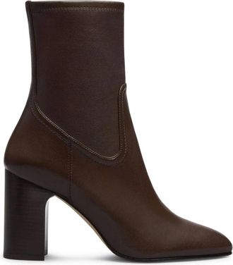 Stuart Weitzman Mulberry Stretch Bootie - Dames - Schoenen - Bruin - Maat: 39 EU Leer