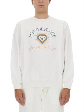 Casablanca Regular Fit White Sweatshirt