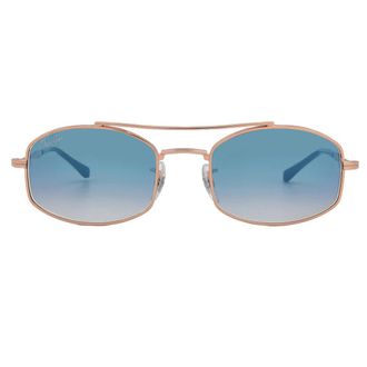 Ray-Ban Ray Ban Light Blue Gradient Oval Unisex Sunglasses RB3719 92623F 51