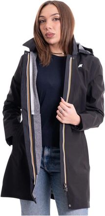 K-Way Giubbotto Mathy Boned Jersey - Dames - Regenjassen - Zwart - S - Jassen