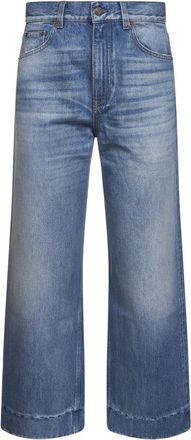 Chlo&eacute; High-rise Cropped Jeans - Dames - Cropped Jeans - Blauw - W27 - Katoen - Jeans