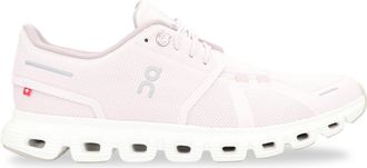 On Womens Low-Top Sneakers Cloud 6 Pink Polyester Trainers