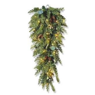 Frontgate Majestic Holiday Teardrop Swag - Frontgate - Outdoor Christmas Decorations