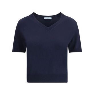 関税・送料込 PRADA blu notte in lana e cashmere Tシャツ 関税・送料込 PRADA blu notte in lana e cashmere Tシャツ