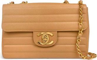 Chanel Borsa a spalla Jumbo Classic Flap 1995 - Toni neutri