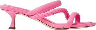 Jimmy Choo London Diosa 50 Leather Sandals, Brand Size 37.5 ( US Size 7.5 )