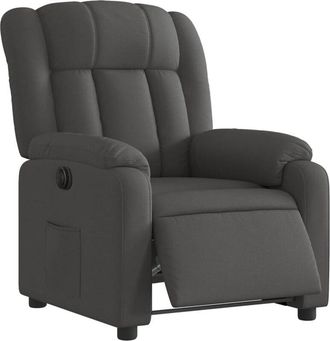 vidaXL Vidaxl - Sillón reclinable eléctrico de tela gris oscuro