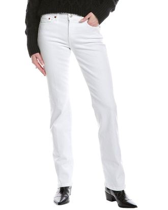 Re/Done RE/DONE Mid-Rise White Baby Boot Jean
