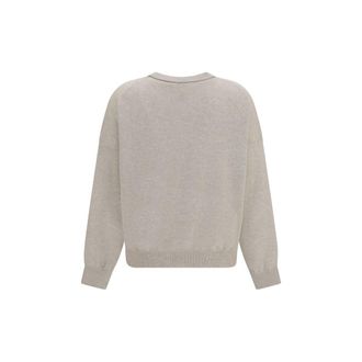 Brunello Cucinelli Cashmere with Monili Chain Detail Sweater - Beige