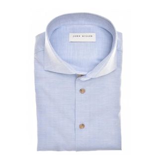 John Miller Heren, Overhemden, Blauw, Maat: 8XL Katoen