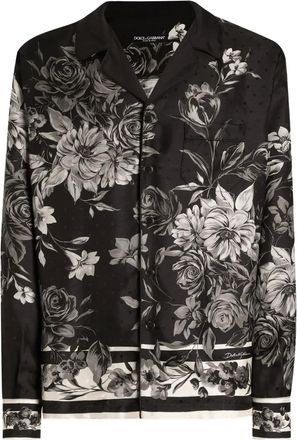 Dolce & Gabbana Overhemd met bloemenprint - Zwart
