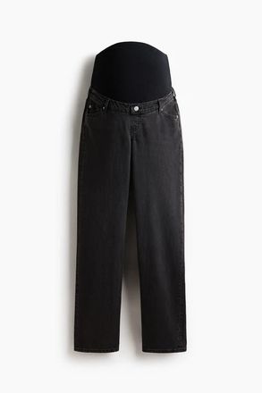 H&M Mama Straight Jeans in Dark Denim Gray at Nordstrom, Size X-Small