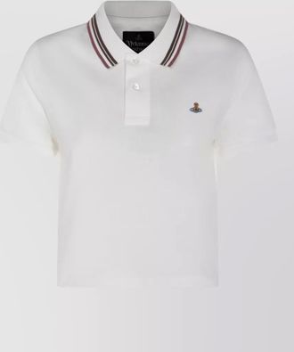 Vivienne Westwood polo shirt short sleeves ribbed striped collar