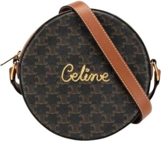 Celine Pre-owned Cross Body Bags, female, Black, Size: ONE SIZE Pre-owned Vintage Leather Crossbody Bag