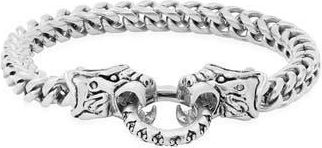 Steeltime HMY JEWELRY Stainless Steel Dragon Cuff Bracelet in Metallic at Nordstrom Rack