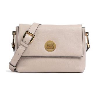 Coccinelle Cross Body Bags, female, Beige, Size: ONE SIZE Leather Crossbody Bag with Textured Pattern