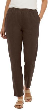 Roaman's Plus Size Easy Wear Straight Leg Jean in Chocolate at Nordstrom, Size 12