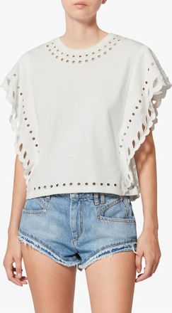 Isabel Marant Odyle Crewneck T-Shirt In Ecru