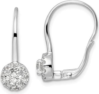 Diamond2Deal 14k White Gold 1 Ct Lab Grown Diamond Drop Dangle Earrings