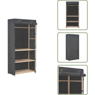 vidaXL Armadio con ripiani - vidaXL Armadio a 3 Ripiani Grigio 79x40x170 cm in Tessuto - Armadio per vestiti