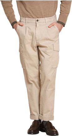 Mason's Heren, Broeken, Beige, Maat: L Katoen