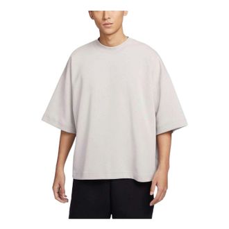 Nike Sportswear Tech Fleece Reimagined Oversized T-shirt Asia Sizing Light Iron Ore FB8166-012