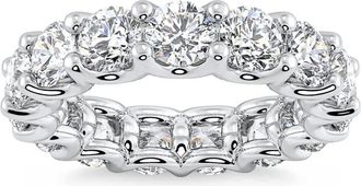 Pompeii3 5Ct Diamond Eternity Wedding Ring U Prong Anniversary Band 14k Gold Lab Grown