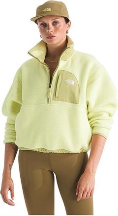 The North Face Yumiori Peak 1/2 Zip Jacket Womens Coat Lemon Mist/Pear : 2XL, Fleece/Polyester
