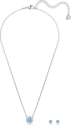 Swarovski Sparkling Dance Set Round - Dames - Kettingen - Blauw - ONE Size - Accessoires