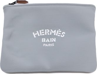Herm&egrave;s Gray Neoprene Pouch (Pre-Owned)
