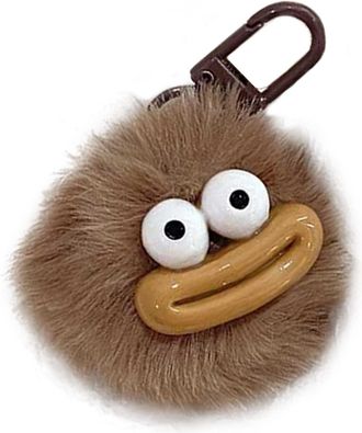 Generic Cartoon Sausage Mouth Key Chain, Funny Furry Ball Key Ring Pendant, Fashionable Pendant Ornament, School Bag Charm for Adults, Kids, Boys Girls