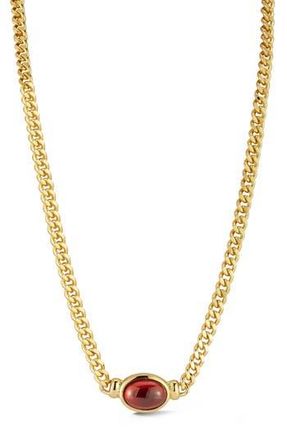 Glaze Jewelry Cubic Zirconia Curb Chain Necklace in Gold at Nordstrom Rack