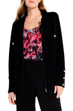 Nic+Zoe City Charm Knit Jacket in Black Onyx at Nordstrom, Size Petite P