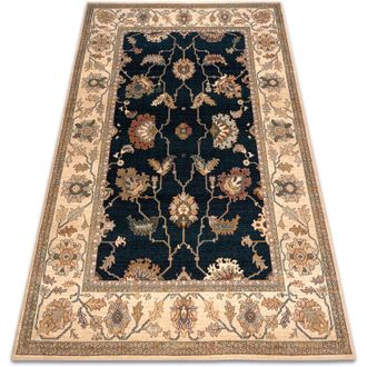 RugsX Alfombra De Lana Polonia Loare Marco Velvet Azul Oscuro Blue 170x235 Cm