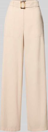 s.Oliver Black Label Loose Fit Weite Hose aus Viskose-Mix in Beige, Gr&ouml;&szlig;e 34/32