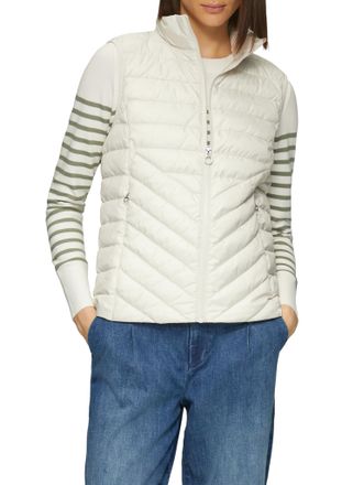 s.Oliver Steppweste S.OLIVER, Damen, Gr. 38, weiss (sanftes wei&szlig;), Steppware, Obermaterial: 100% Polyester. Futter: 100% Polyester, Strukturmuster, regular fit