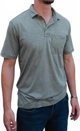 True Grit Mens Bowery Burnout Slit Polo Shirt In Bahama Green