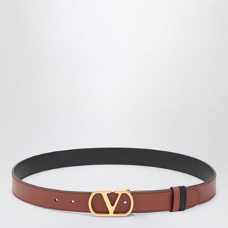 Valentino Garavani Reversible Vlogo Signature Belt Brown/Black