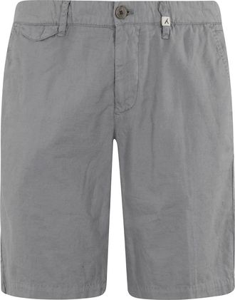 Myths Casual Shorts, male, Gray, 2XL, Grey Linen Cotton Shorts