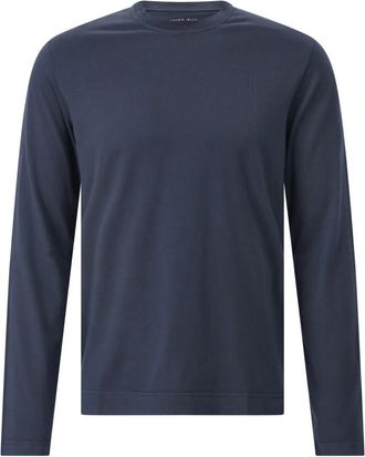Fedeli Katoenen Shirt Lange Mouwen - Heren - Longsleeves - Blauw - S - Katoen - Tops