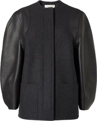 Fendi Wool And Leather Coat
