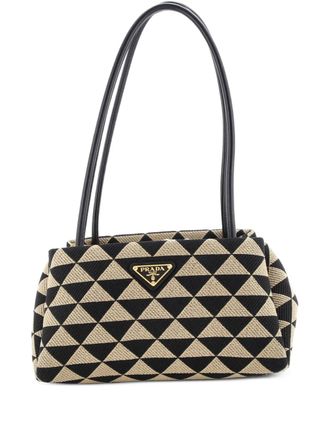 Prada Symbole Jacquard Small shoulder bag - Black
