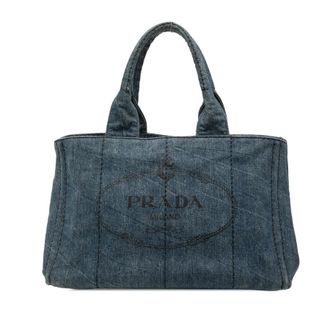 Prada Pre-owned Prada Denim Canapa Logo Satchel Ladies D0VV7NU3VV34X45V