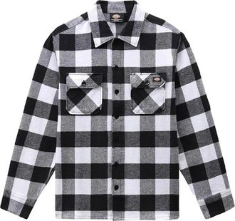 Dickies Zwarte Geruite Overhemd met Lange Mouwen - Heren - Casual Overhemden - Zwart - S - Katoen - Overhemden